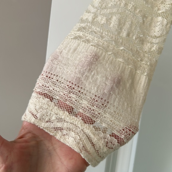 ⭐️NWT!⭐️Anthro Willow & Clay Lace Bodycon Mini Dress Scoop Back MEASUREMENTS Lg - Picture 6 of 12